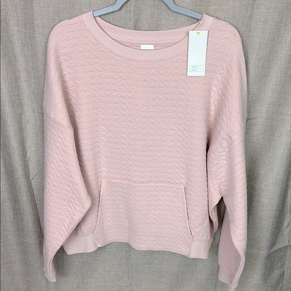 All in Motion Woman’s XXL Pink Textured Sweatshirt Pullover Relaxed Fit - Picture 1 of 6